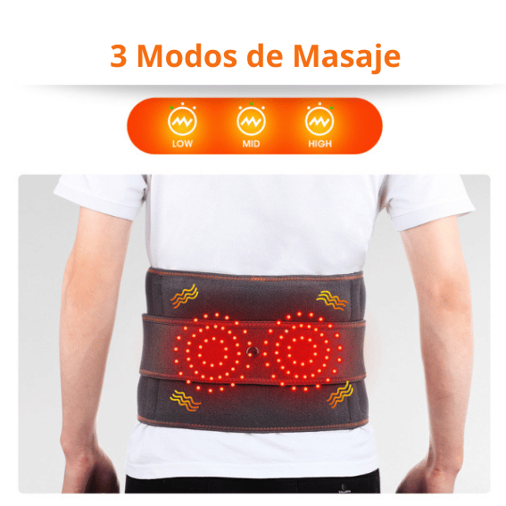 CINTA MASAJEADORA CON CALOR LUMBAR Y CIÁTICO