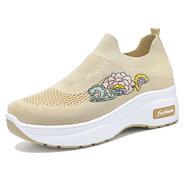 ZAPATILLAS ORTOPÉDICAS FEMENINAS KNIT SIN CORDONES | FLORALIS®