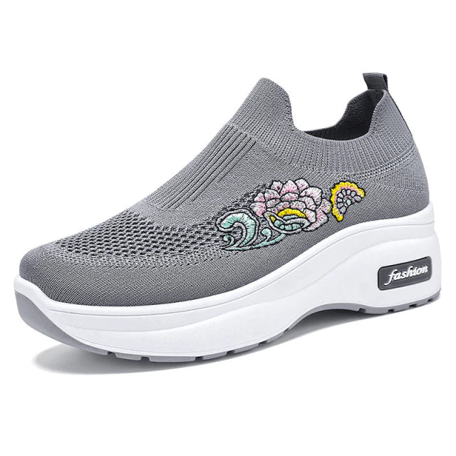 ZAPATILLAS ORTOPÉDICAS FEMENINAS KNIT SIN CORDONES | FLORALIS®