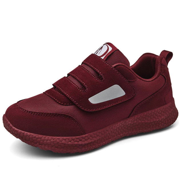 zapatillas ortopédicas para pies hinchados en color rojo